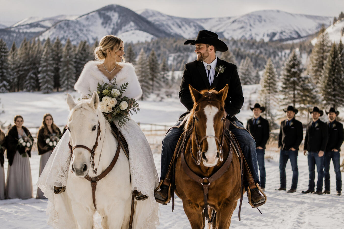 Winter Wyoming Wedding Winter Wyoming Wedding