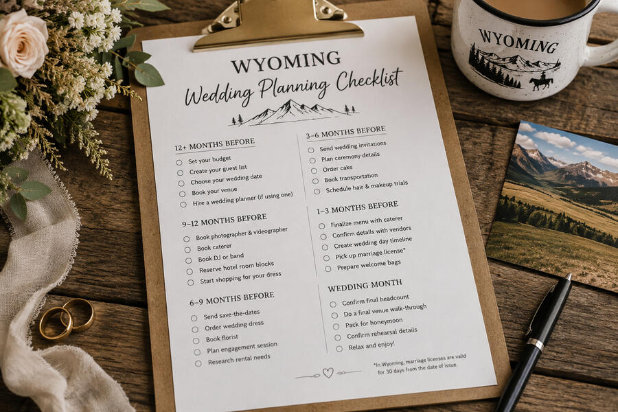 Wyoming Wedding Planning Checklist